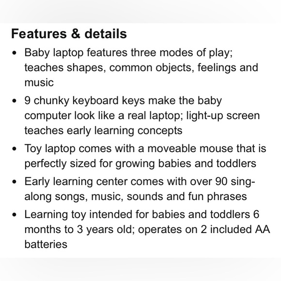 Vtech baby’s learning laptop - Picture 11 of 11